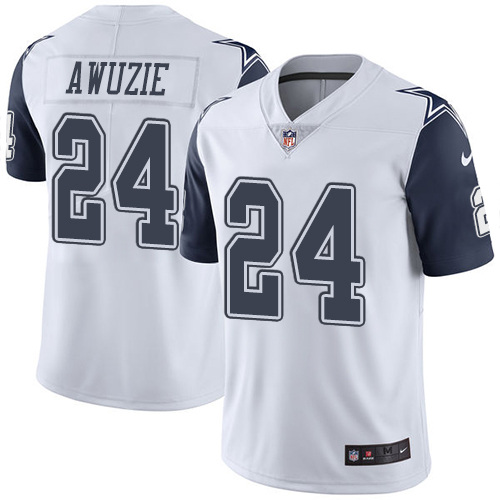 Nike Cowboys #24 Chidobe Awuzie White Men's Stitched NFL Limited Rush Jersey - Click Image to Close